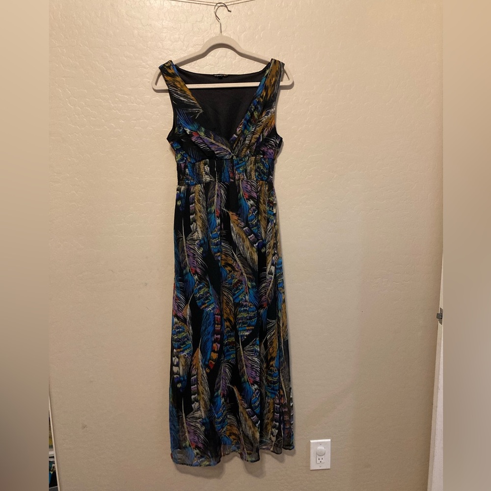 Chaudry KC Size Large Sheer Layered Dress